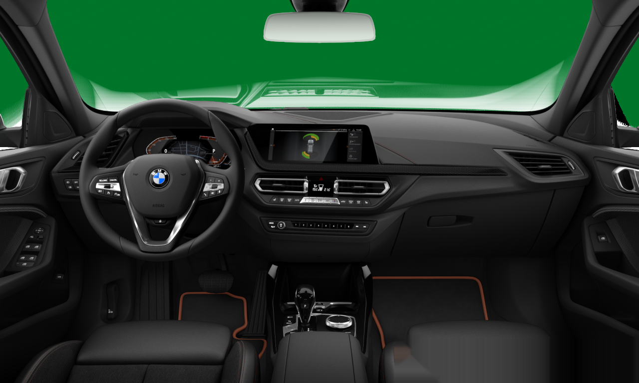 Interior of 2022 BMW 120i (F40), VIN WBA7K510307L56113