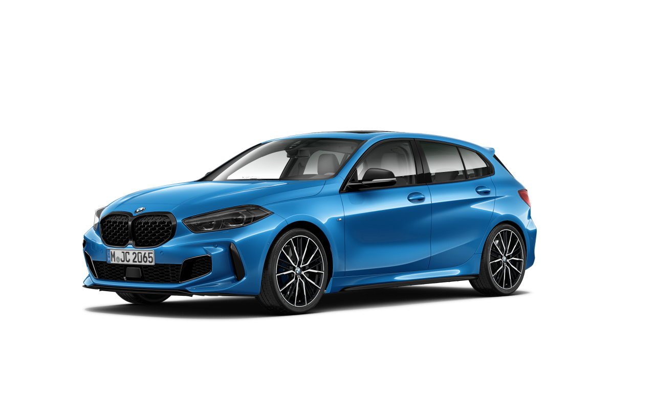 Exterior of 2021 BMW M135i xDrive (F40), VIN WBA7L110107K42021