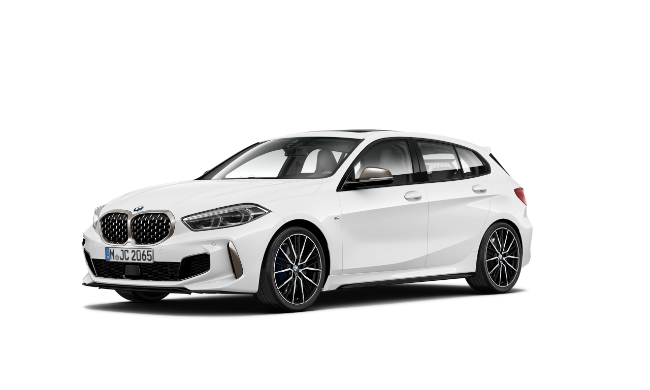 Exterior of 2021 BMW M135i xDrive (F40), VIN WBA7L120107J28471