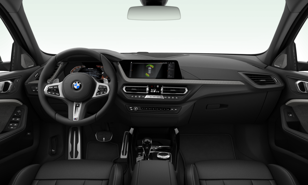 Interior of 2021 BMW M135i xDrive (F40), VIN WBA7L120107J28471
