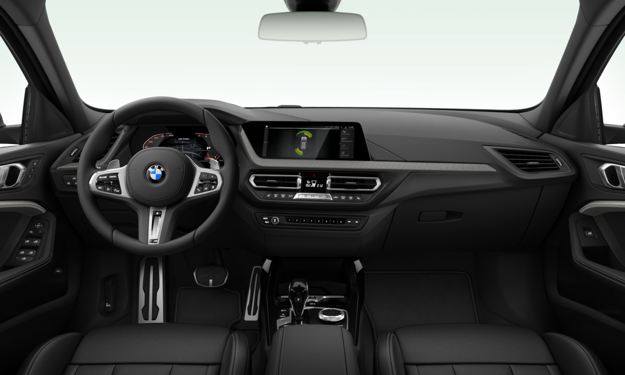Interior of 2019 BMW M135i xDrive (F40), VIN WBA7L120407F35932