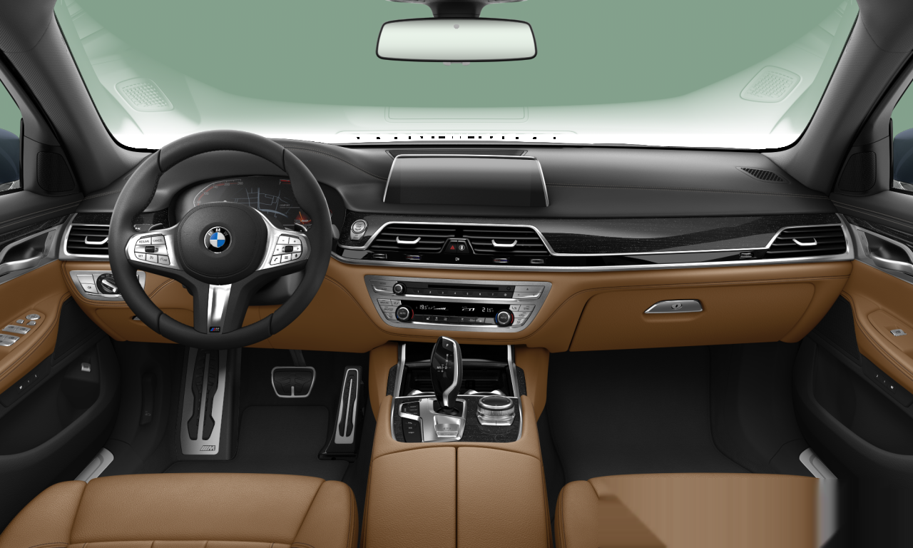 Interior of BMW 740i (G11 (MUE)), VIN WBA7R21030GA83199