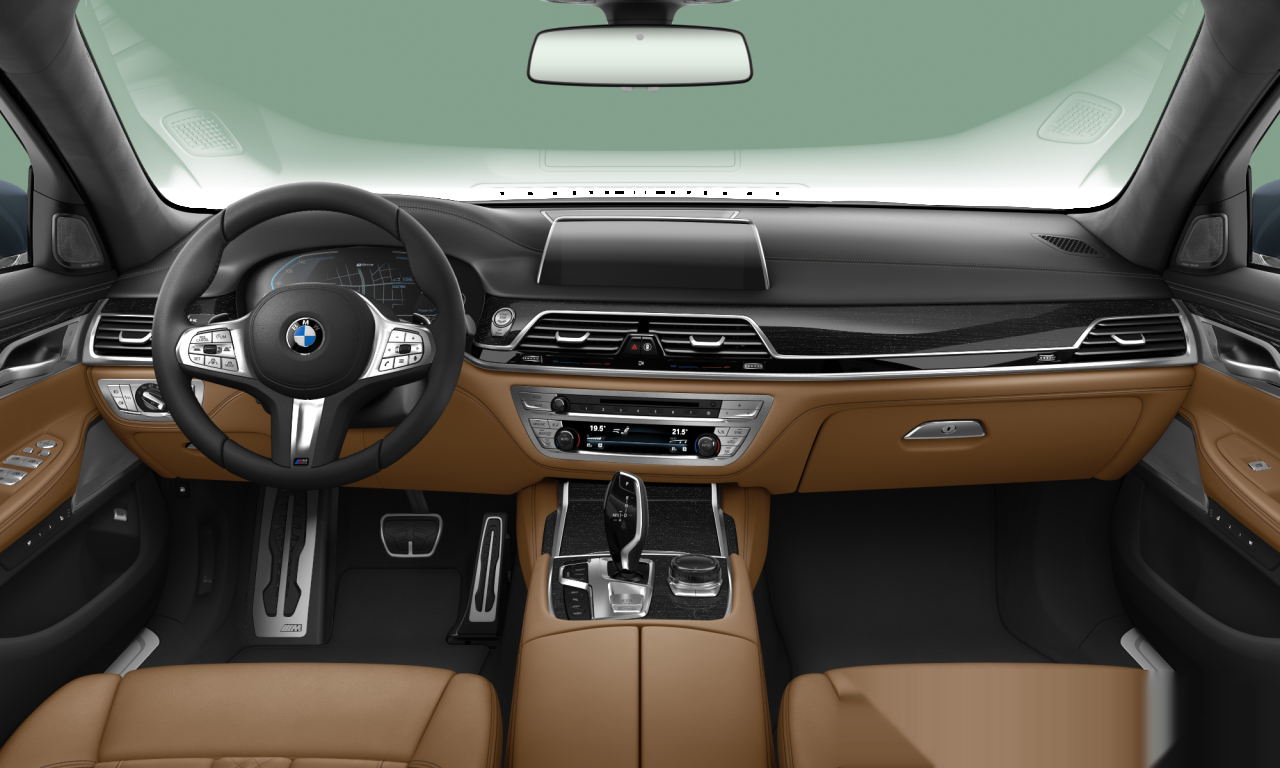 Interior of BMW 745Le (G12 (MUE)), VIN WBA7W2101NCH09937