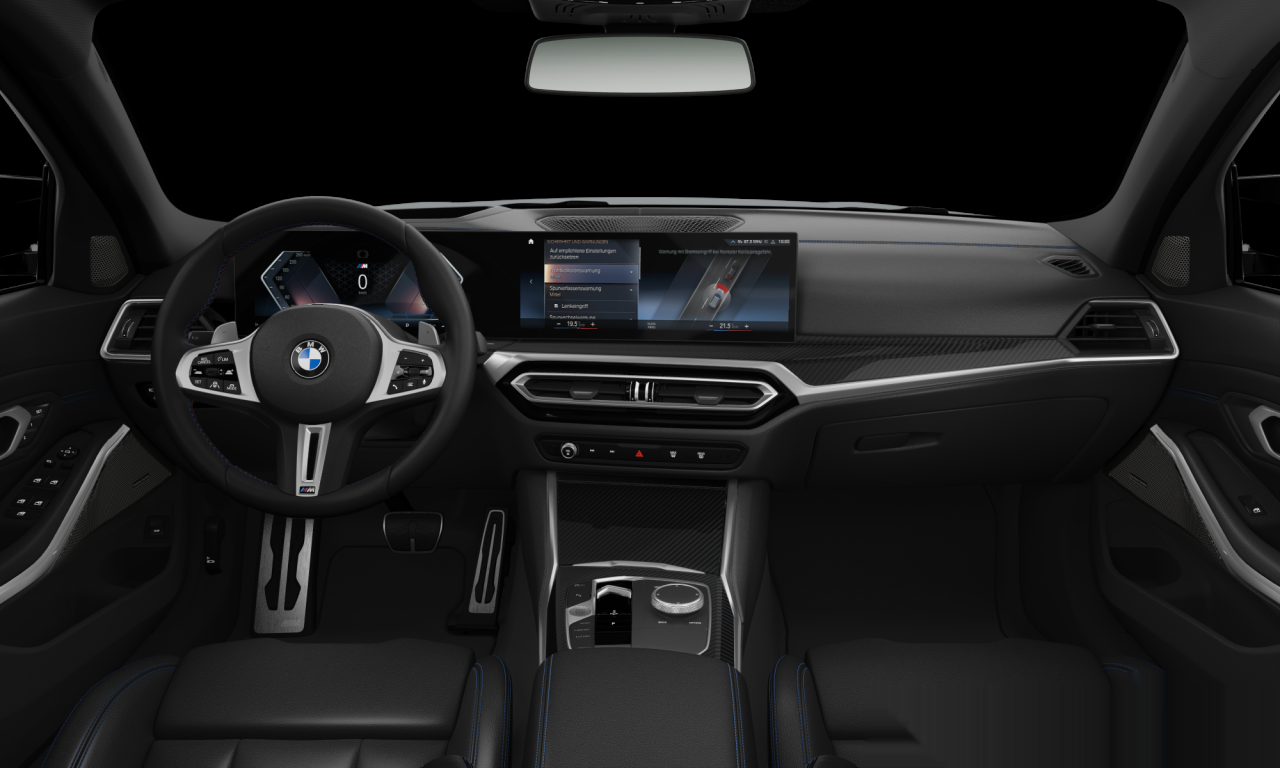 Interior of 2024 BMW M340i xDrive (G21 (MUE)), VIN WBA81FY070FT50369