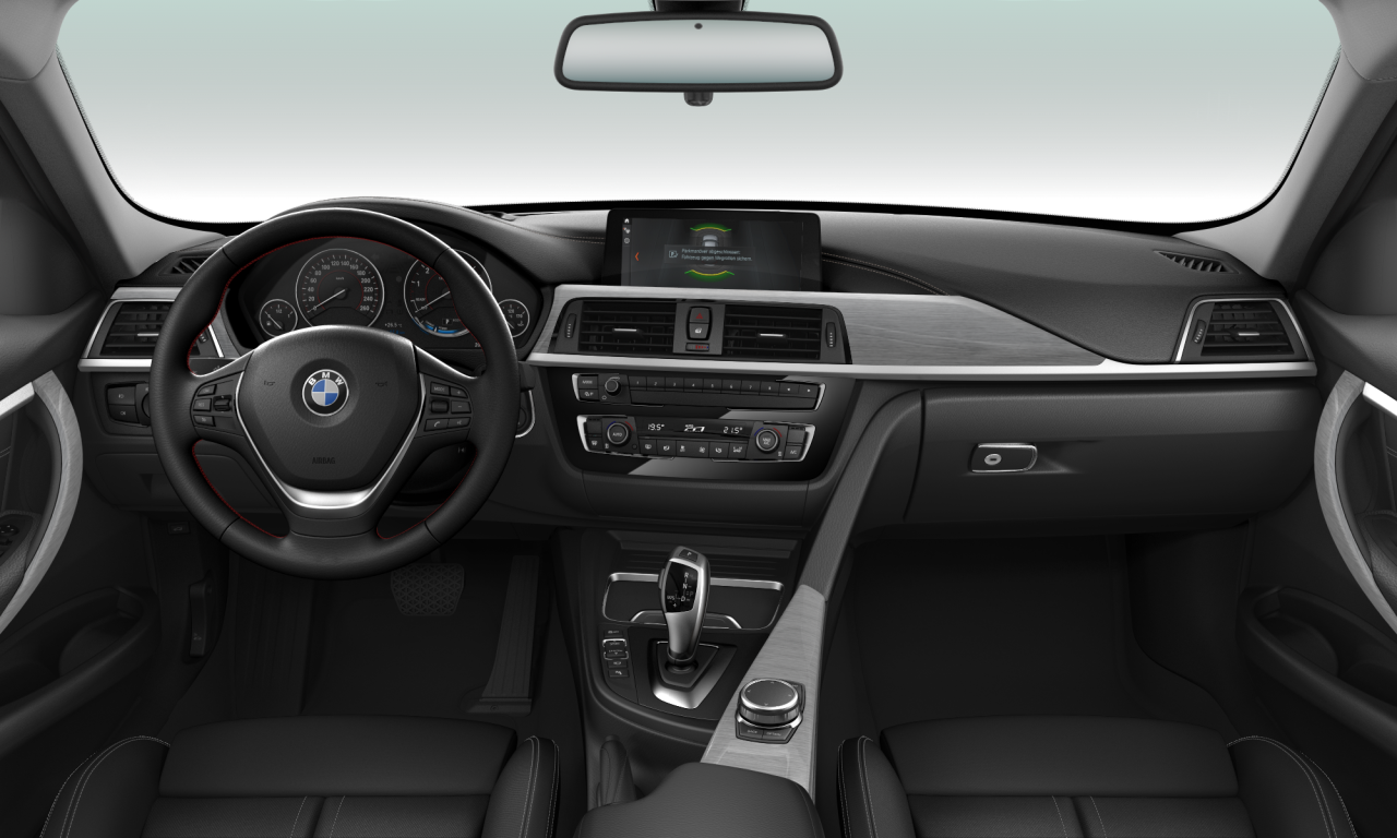 Interior of 2018 BMW 320i (F30 (MUE)), VIN WBA8A11010A692233