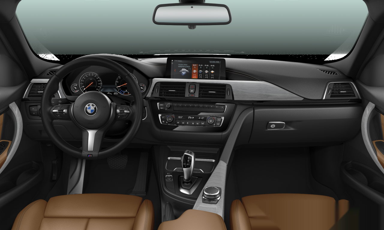 Interior of BMW 320i (F30 (MUE)), VIN WBA8A11020A692323