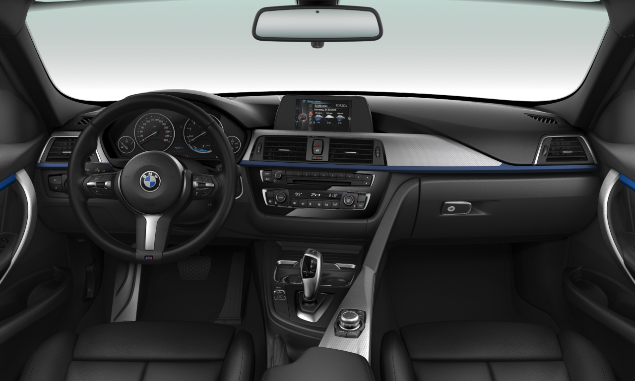 Interior of 2016 BMW 320i (F30 (MUE)), VIN WBA8A16090NU34575
