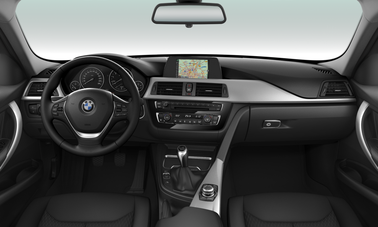 Interior of BMW 330i (F30 (MUE)), VIN WBA8A71050K379408