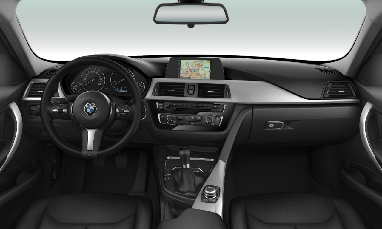 Interior of 2015 BMW 318d (F30 (MUE)), VIN WBA8C31060K387455