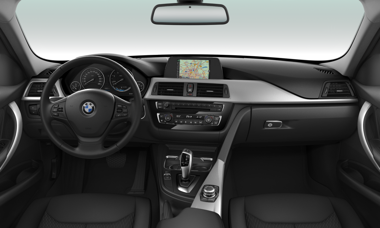 Interior of 2016 BMW 318d (F30 (MUE)), VIN WBA8C310X0K891782
