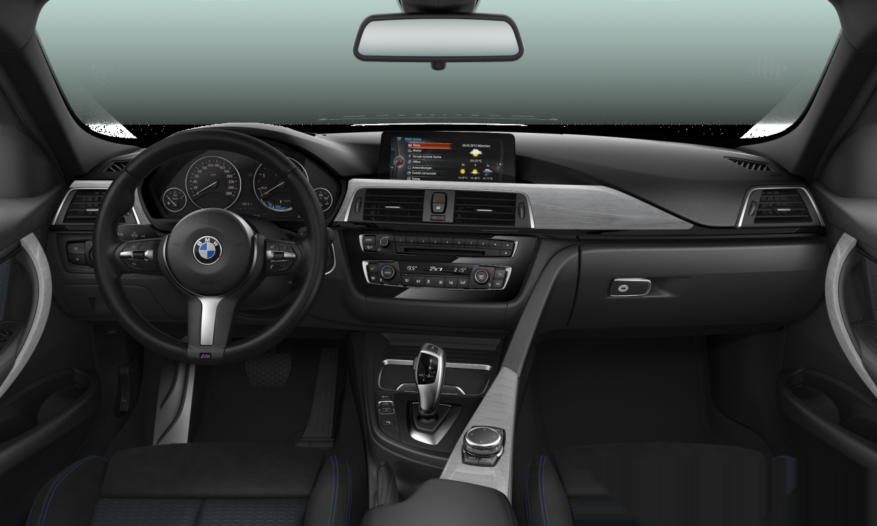 Interior of BMW 320d xDrive (F30 (MUE)), VIN WBA8C9101GK652439