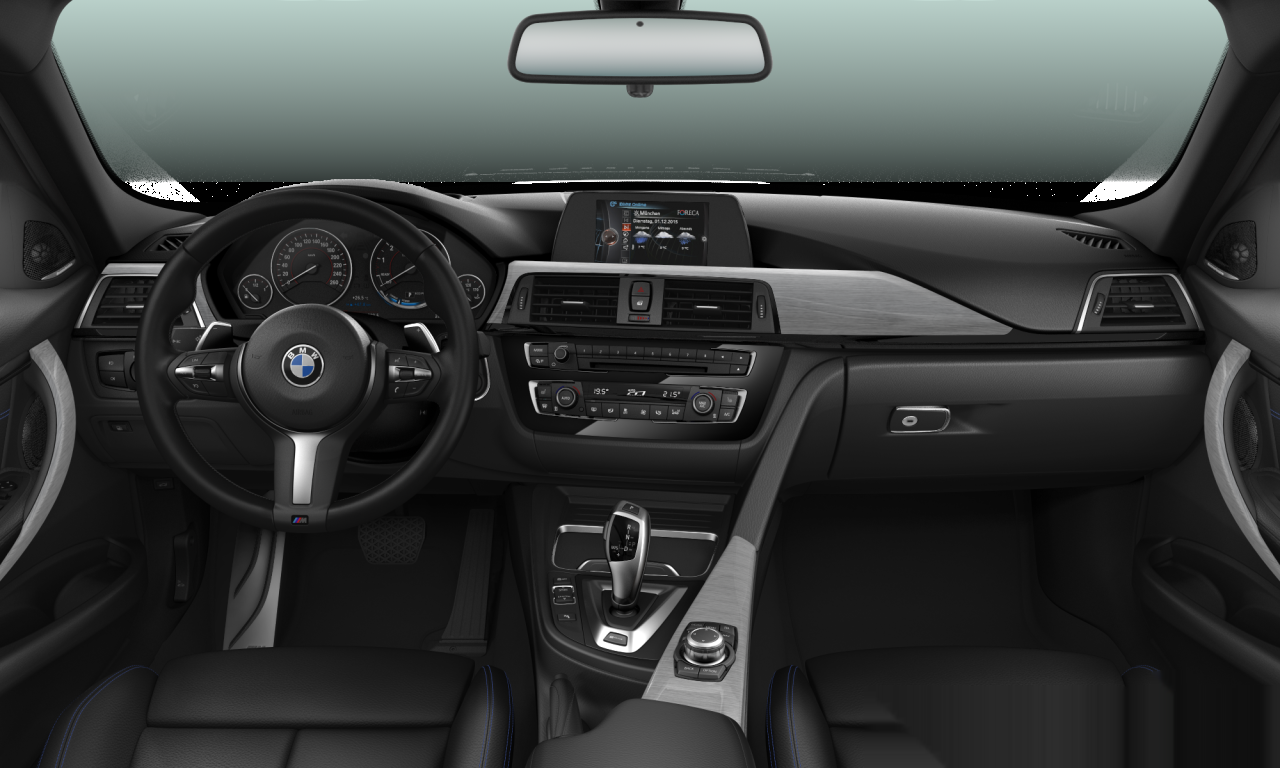 Interior of 2017 BMW 330e iPerformance (F30 (MUE)), VIN WBA8E120X0A237075
