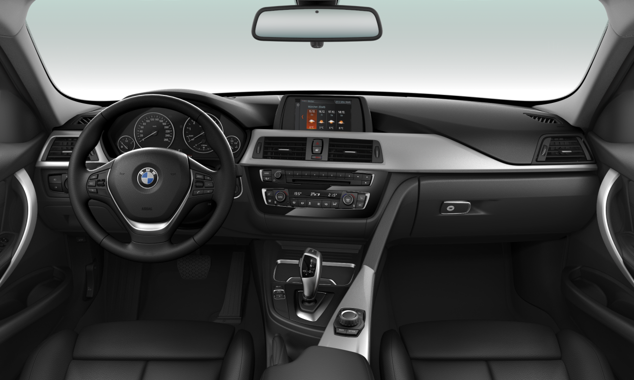 Interior of BMW 318i (F30 (MUE)), VIN WBA8E3103JA598971
