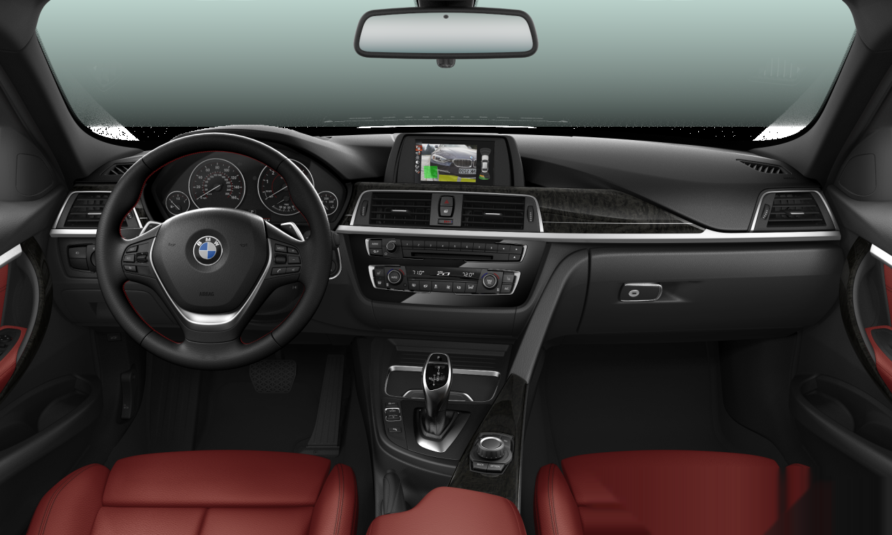 Interior of BMW 328i (F30 (MUE)), VIN WBA8E9C57GK646261