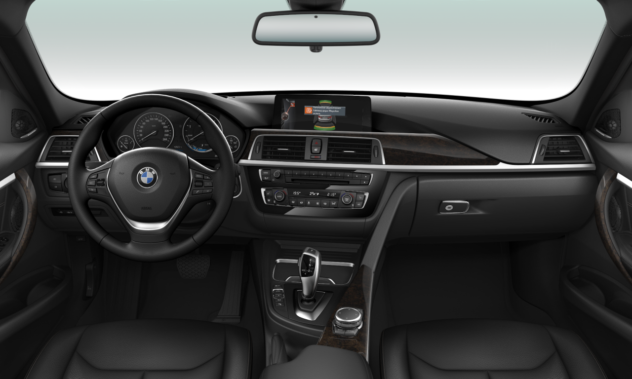 Interior of BMW 328d xDrive (F30 (MUE)), VIN WBA8F1C55GK439222