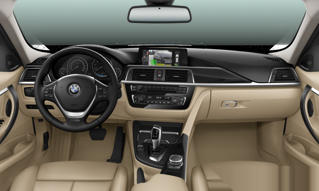Interior of BMW 320i xDrive (F31 (MUE)), VIN WBA8G5106GK390303