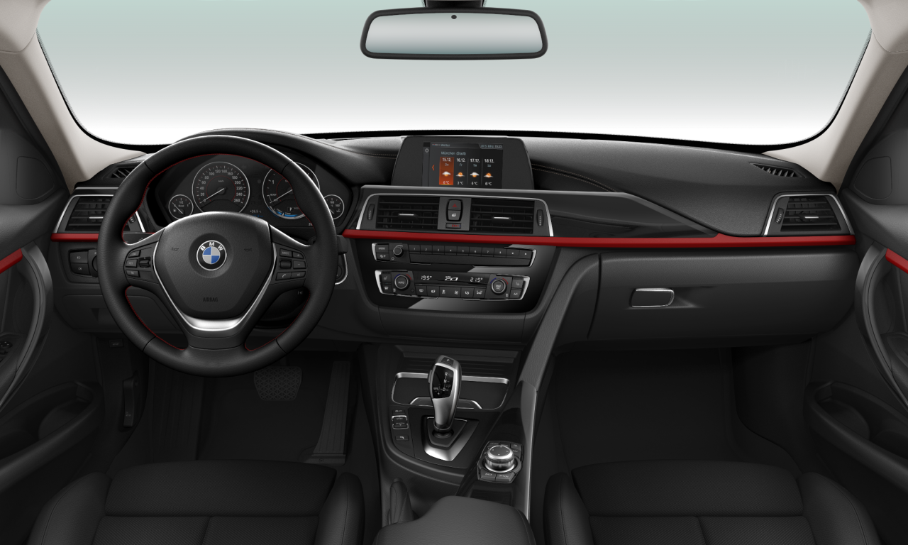 Interior of BMW 318d (F31 (MUE)), VIN WBA8H71090A983321