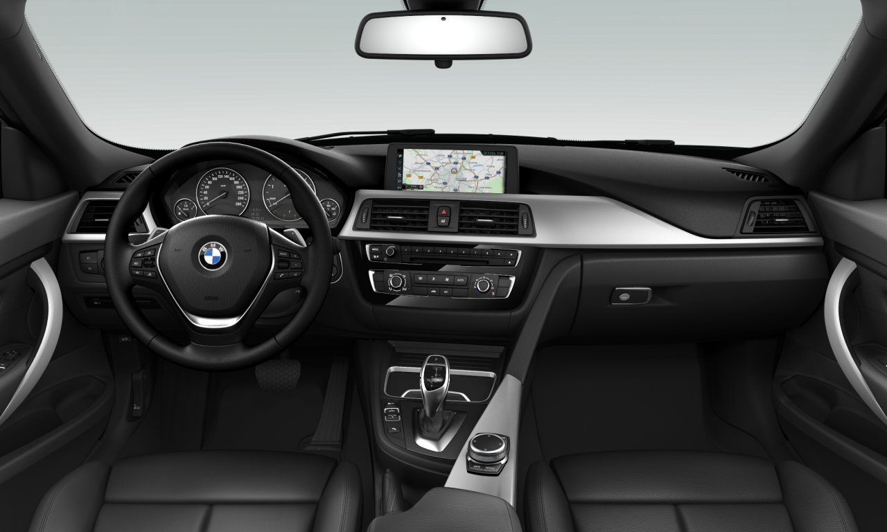 Interior of BMW 320d (F34 (MUE)), VIN WBA8T31000G800358