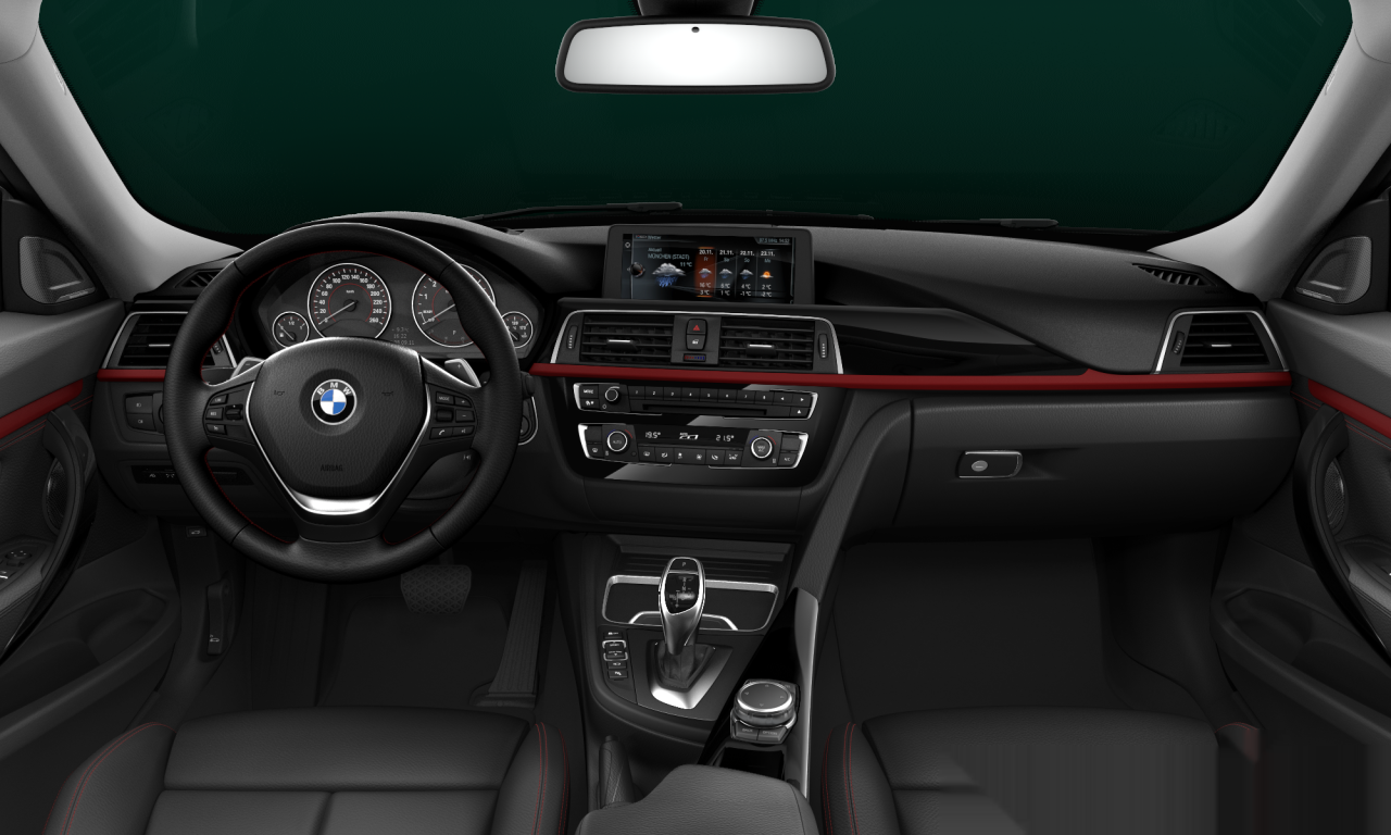 Interior of BMW 330i (F34 (MUE)), VIN WBA8X72080G532248