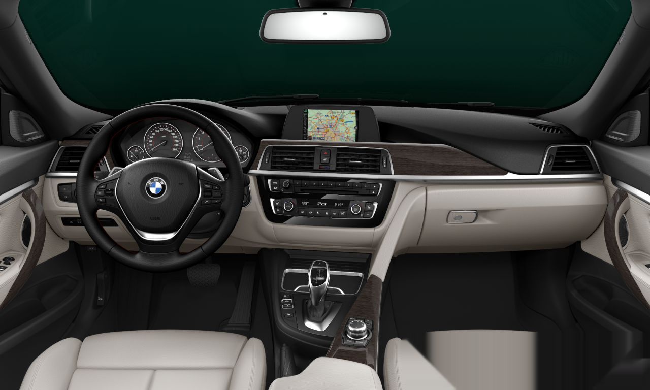 Interior of BMW 340i (F34 (MUE)), VIN WBA8Y11000G448646