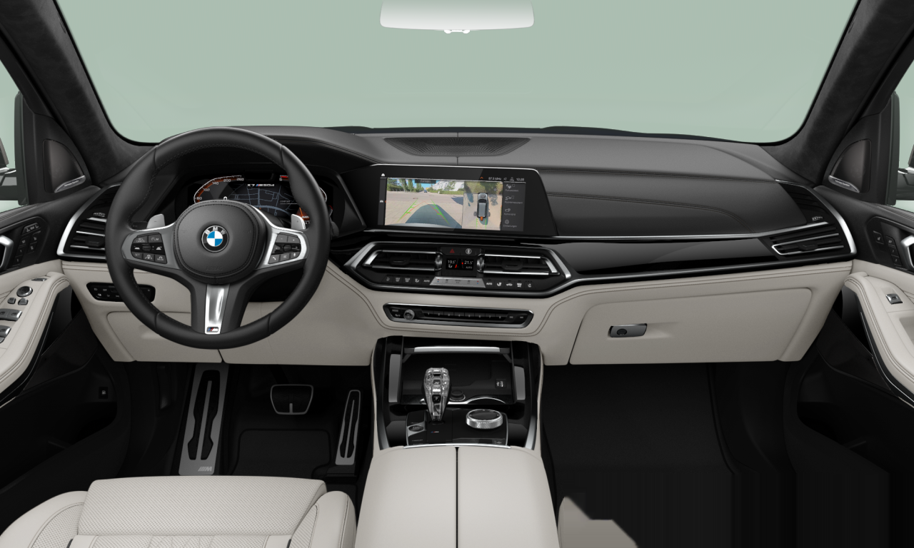 Interior of BMW X7 M50d (G07), VIN WBACW01070LB40622