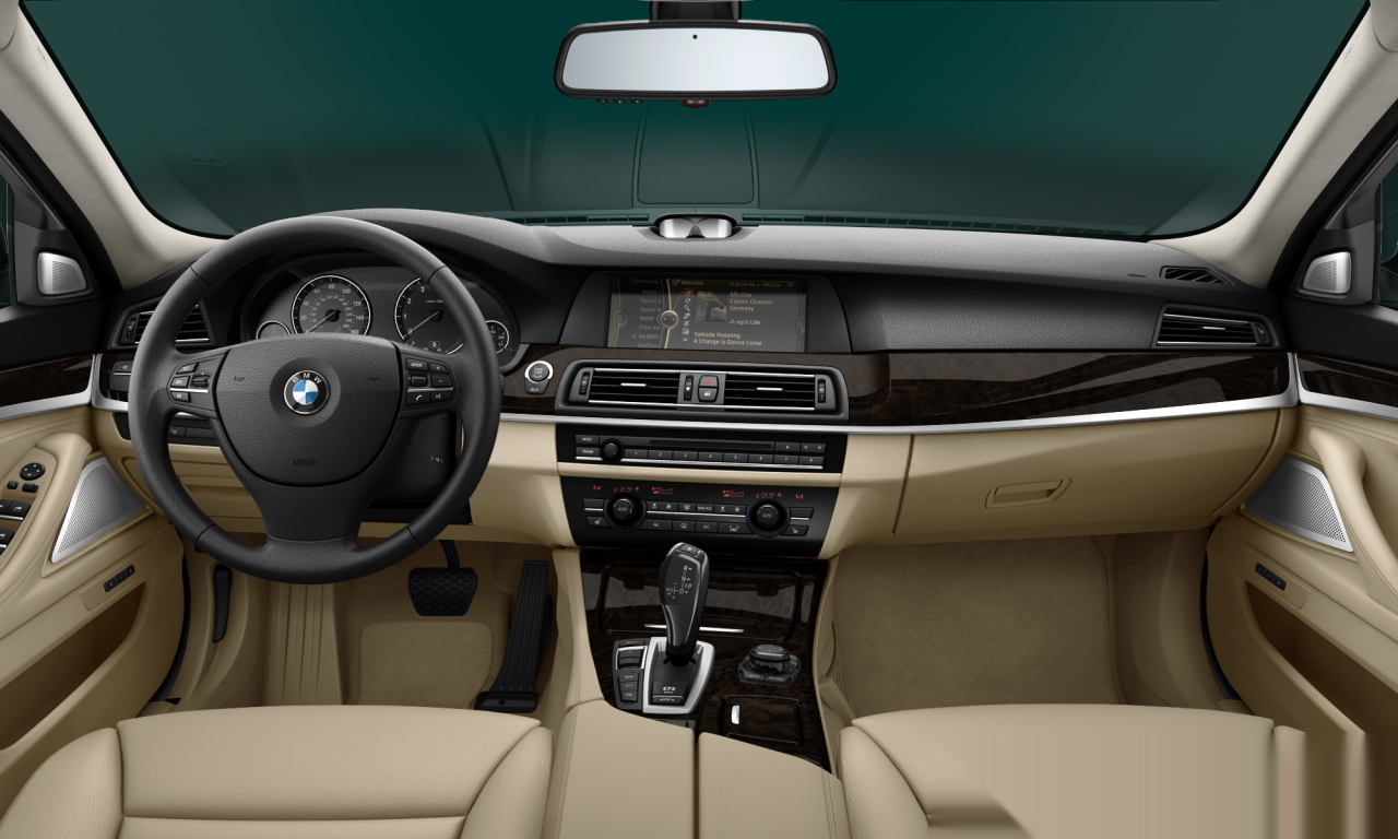 Interior of BMW 535i xDrive (F10), VIN WBAFU7C51DDU74629