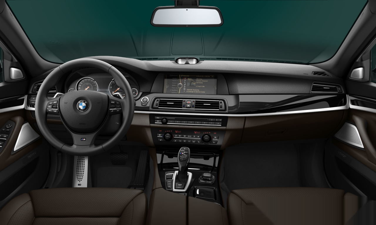 Interior of BMW M550d xDrive (F10), VIN WBAFV71010D166763