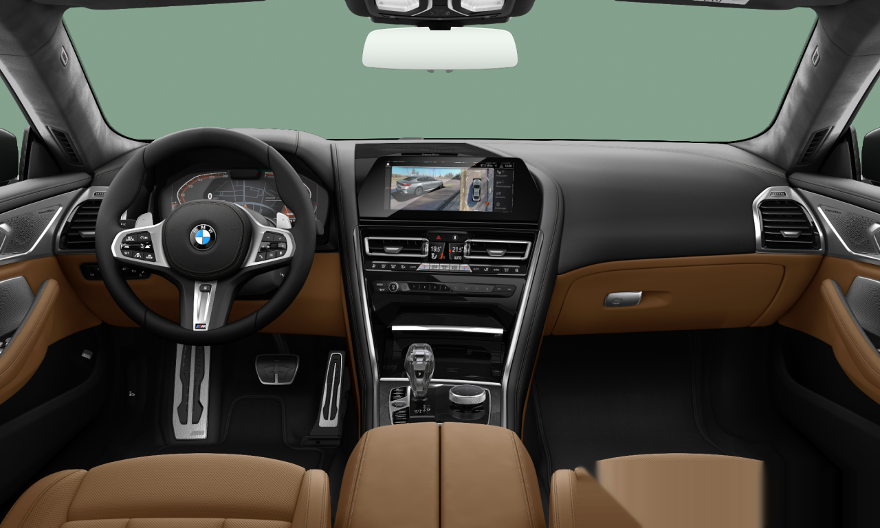 Interior of 2020 BMW 840i (G16), VIN WBAGV2A0XLCD43489