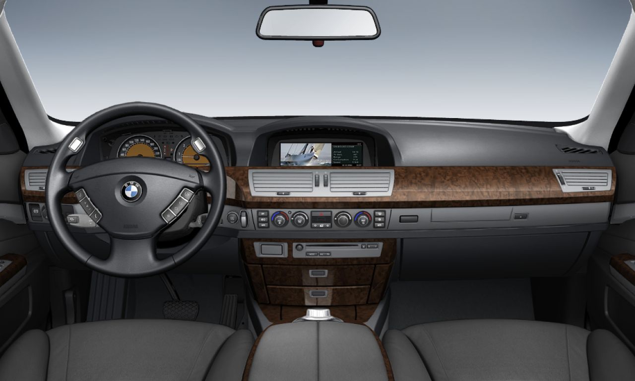 Interior of 2005 BMW 740i (E65), VIN WBAHL62040DT40705