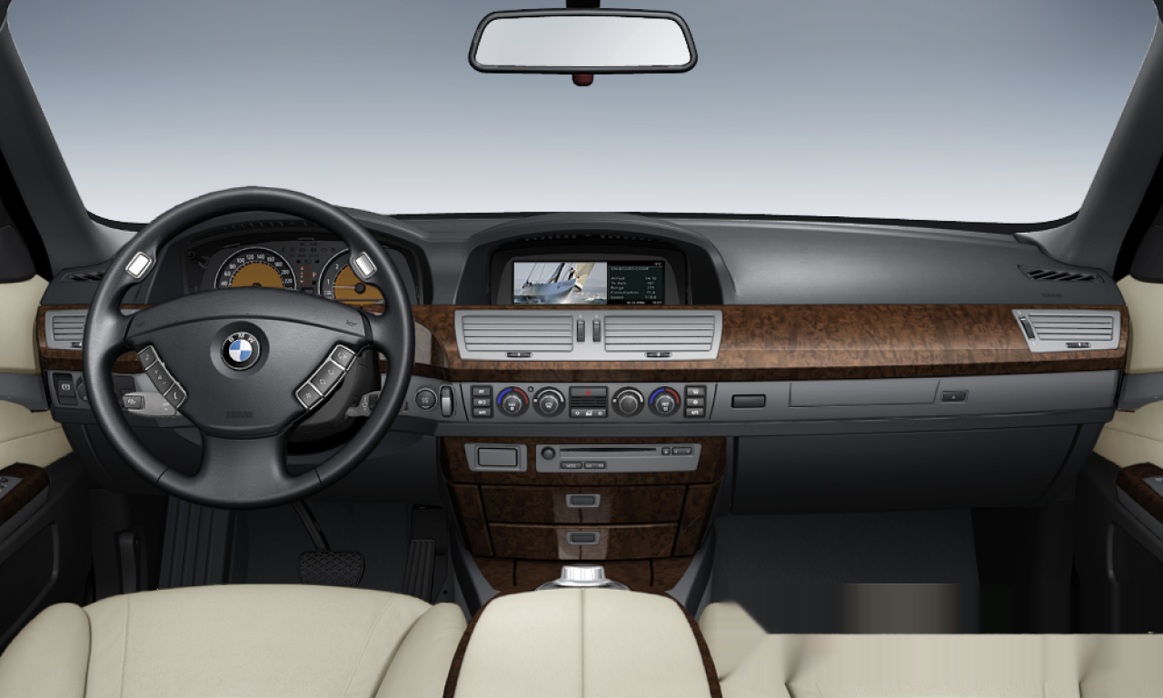 Interior of 2000 BMW 740i (E65), VIN WBAHL62060DT40298