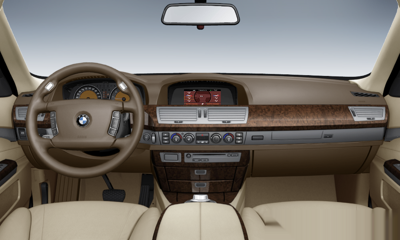 Interior of 2005 BMW 730d (E65), VIN WBAHM21070DS63061