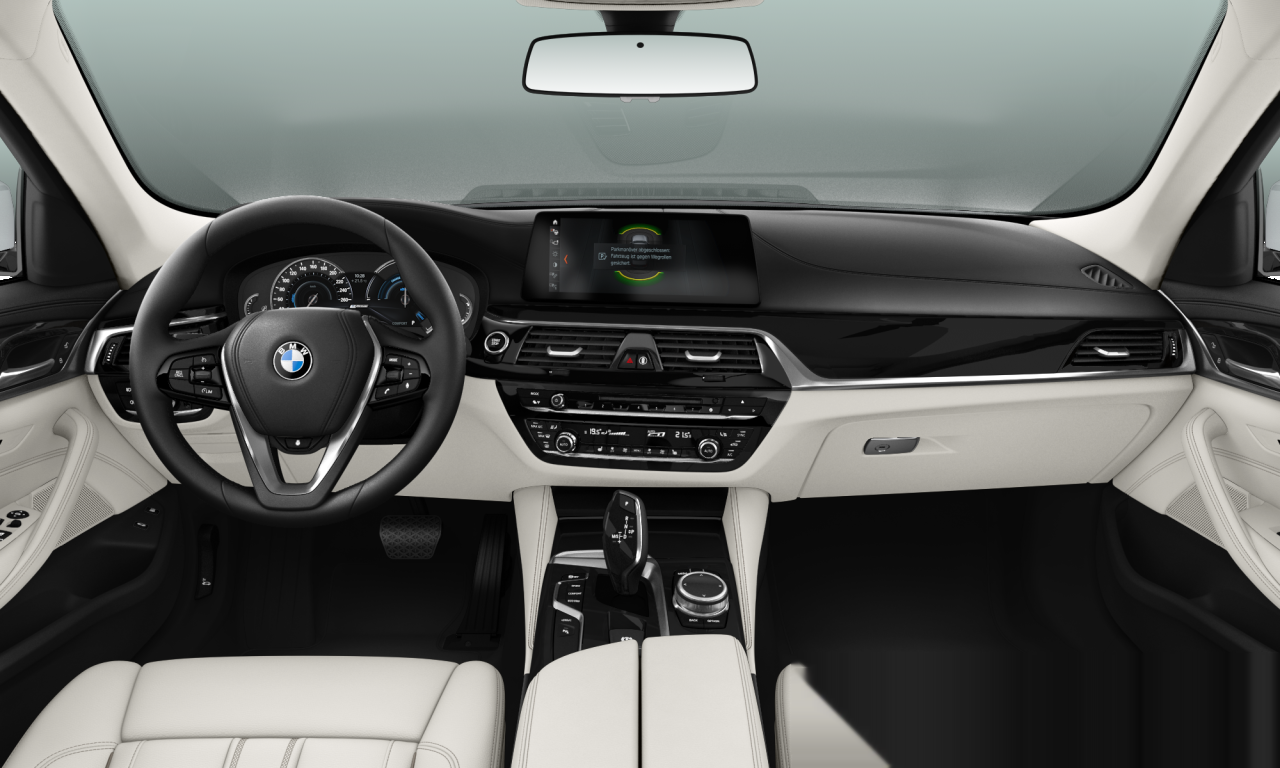 Interior of 2017 BMW 530e iPerformance (G30), VIN WBAJA9102HG622233