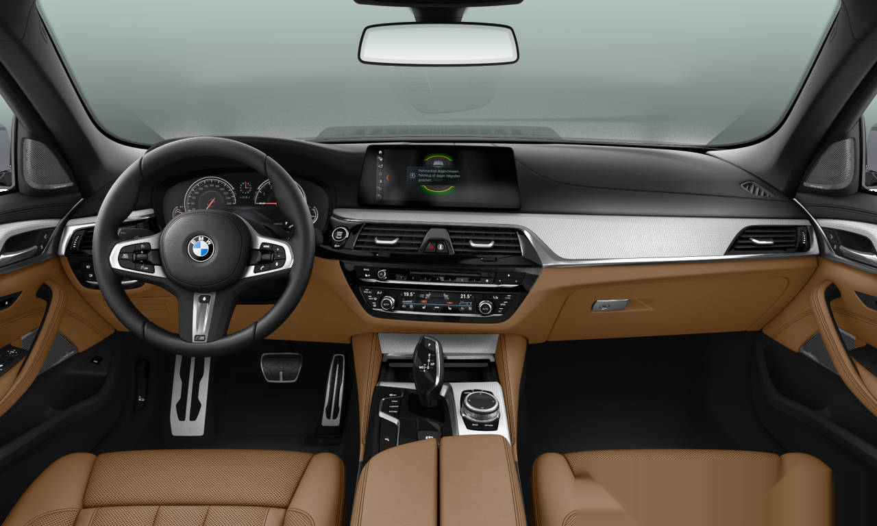 Interior of 2017 BMW 540i xDrive (G30), VIN WBAJB51000WA75417