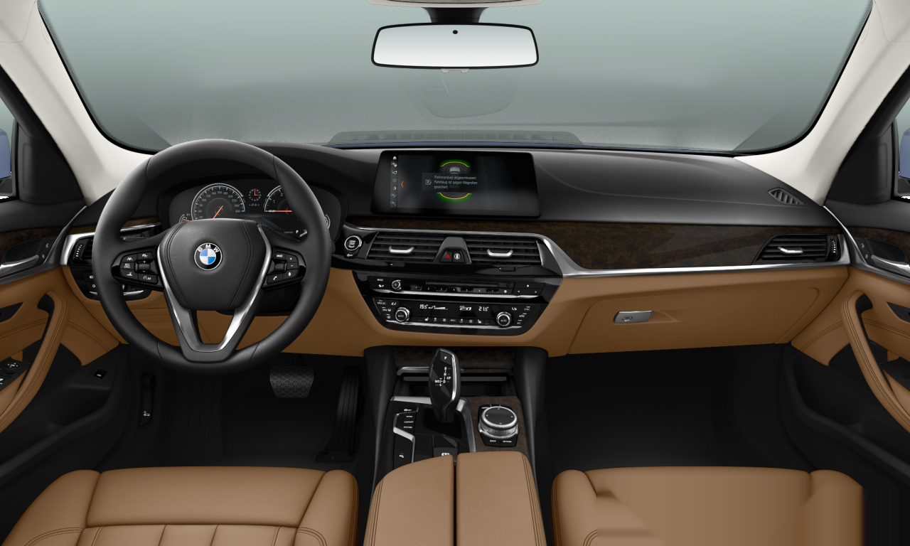 Interior of 2017 BMW 540i xDrive (G30), VIN WBAJB51040WB98296