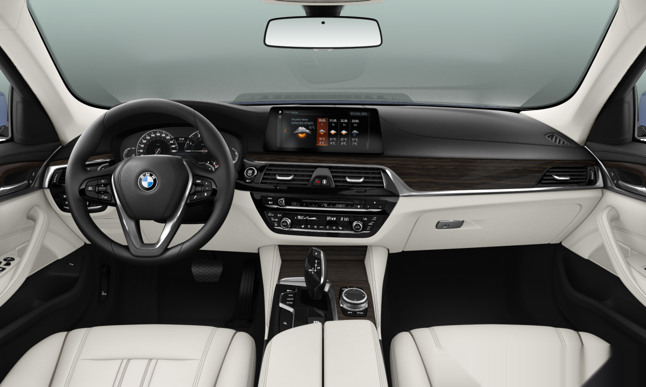 Interior of 2017 BMW 520d xDrive (G30), VIN WBAJC51090G851161
