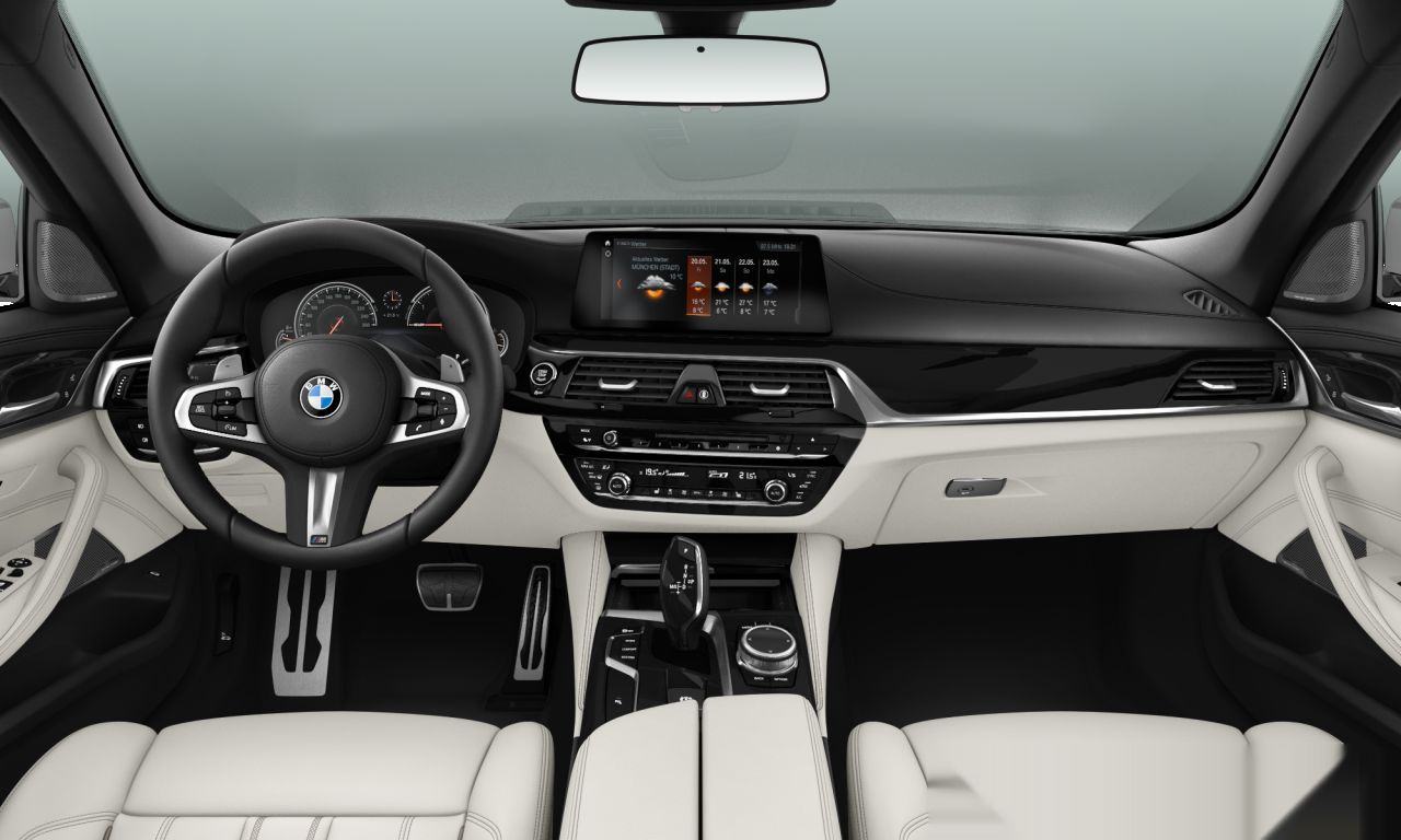 Interior of 2017 BMW 520d xDrive (G30), VIN WBAJC52010G951205