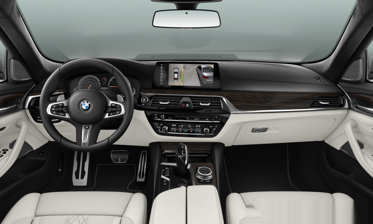 Interior of 2018 BMW M550d xDrive (G30), VIN WBAJD71010BM20075