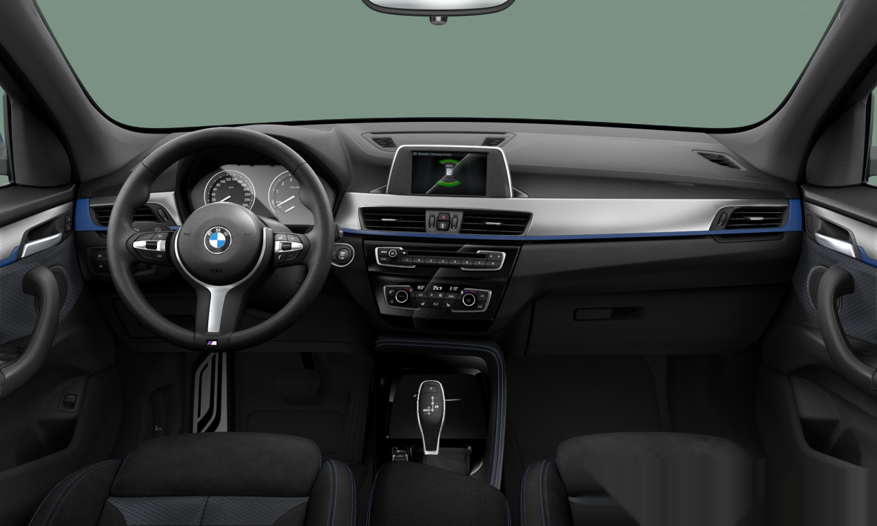Interior of 2018 BMW X1 sDrive18i (F48), VIN WBAJG120903G76819