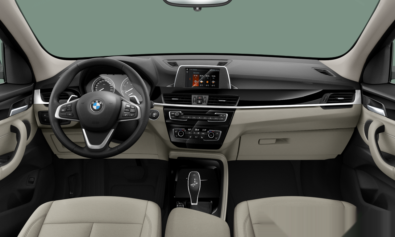 Interior of BMW X1 xDrive20i (F48), VIN WBAJG520103G37780