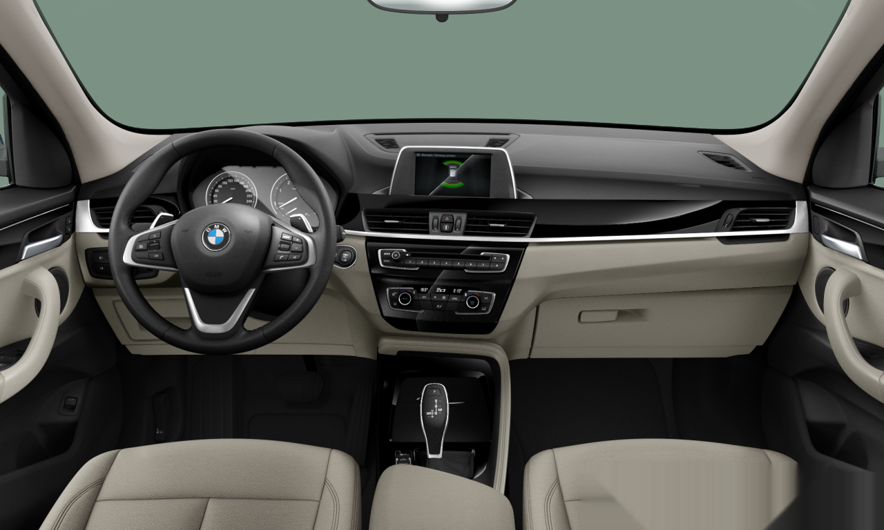 Interior of 2019 BMW X1 xDrive18d (F48), VIN WBAJH710703G12277