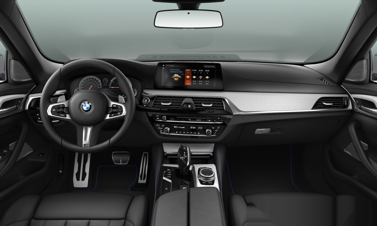 Interior of BMW 520d (G31), VIN WBAJM72070BM90310