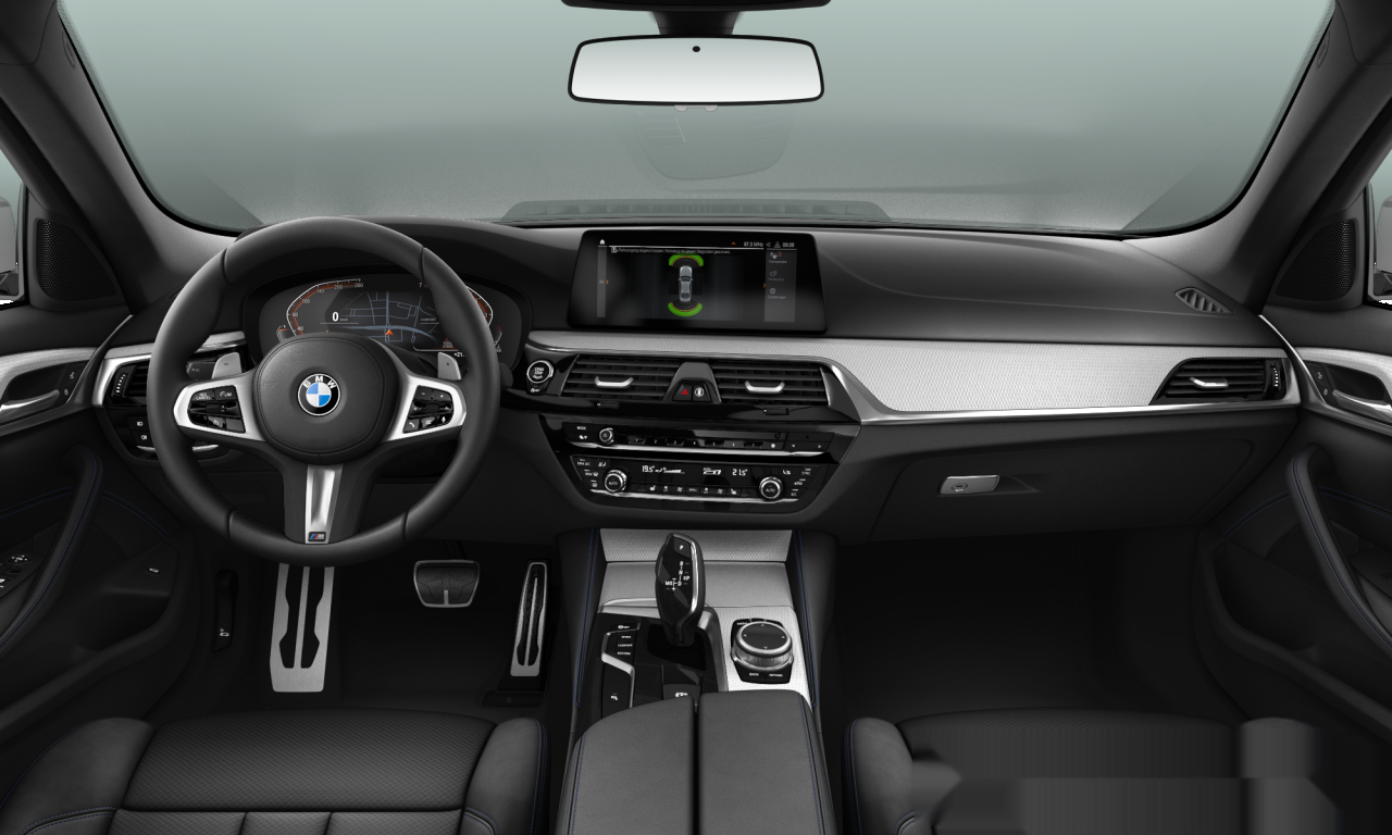 Interior of 2019 BMW 530i xDrive (G30), VIN WBAJR71070WW70088