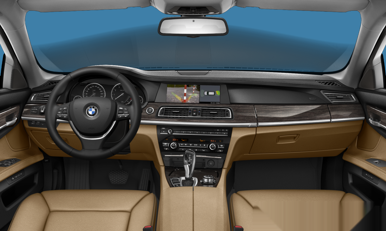 Interior of BMW 750i (F01), VIN WBAKA81080CY31549