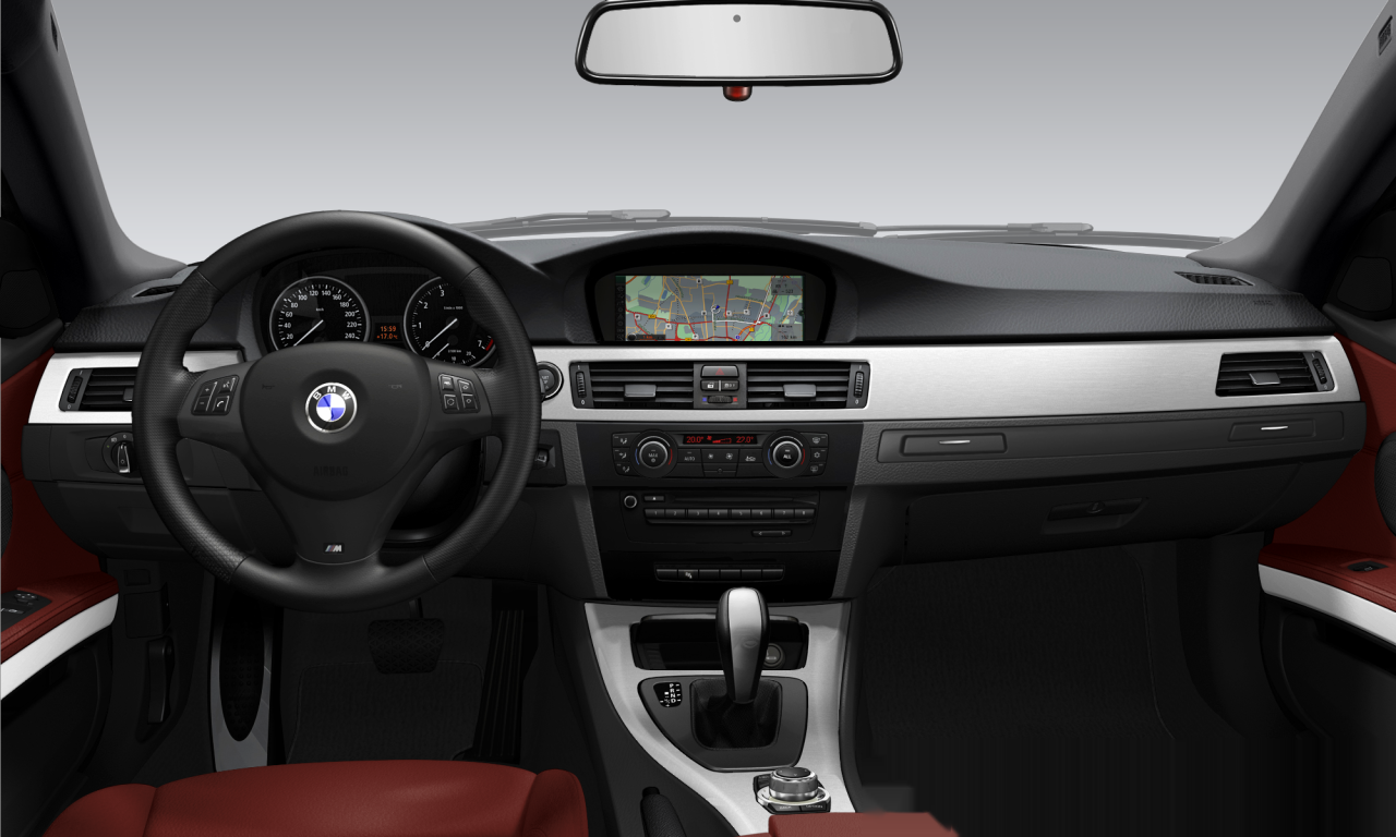 Interior of BMW 325i (E92 (MUE)), VIN WBAKE3104DJ460107