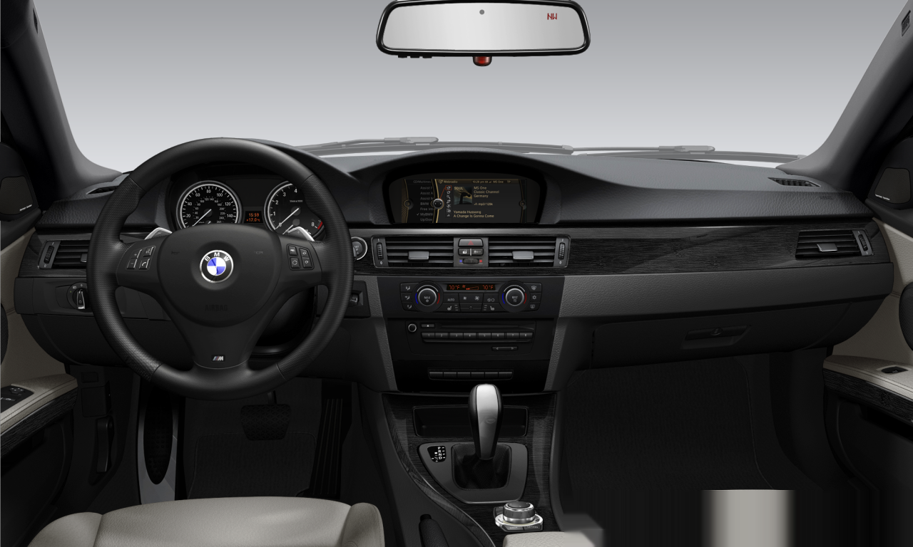 Interior of BMW 335i (E92 (MUE)), VIN WBAKG7C53CE803457