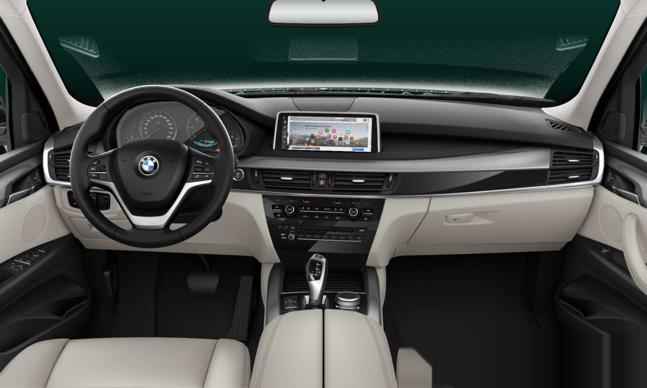 Interior of 2016 BMW X5 xDrive40e (F15), VIN WBAKT0103H0U32671