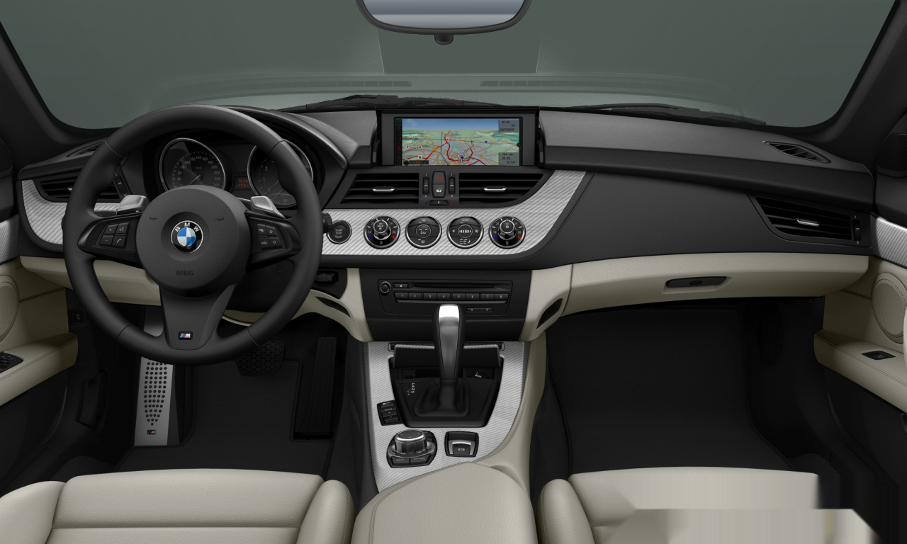 Interior of BMW Z4 sDrive30i (E89), VIN WBALM52070E617231
