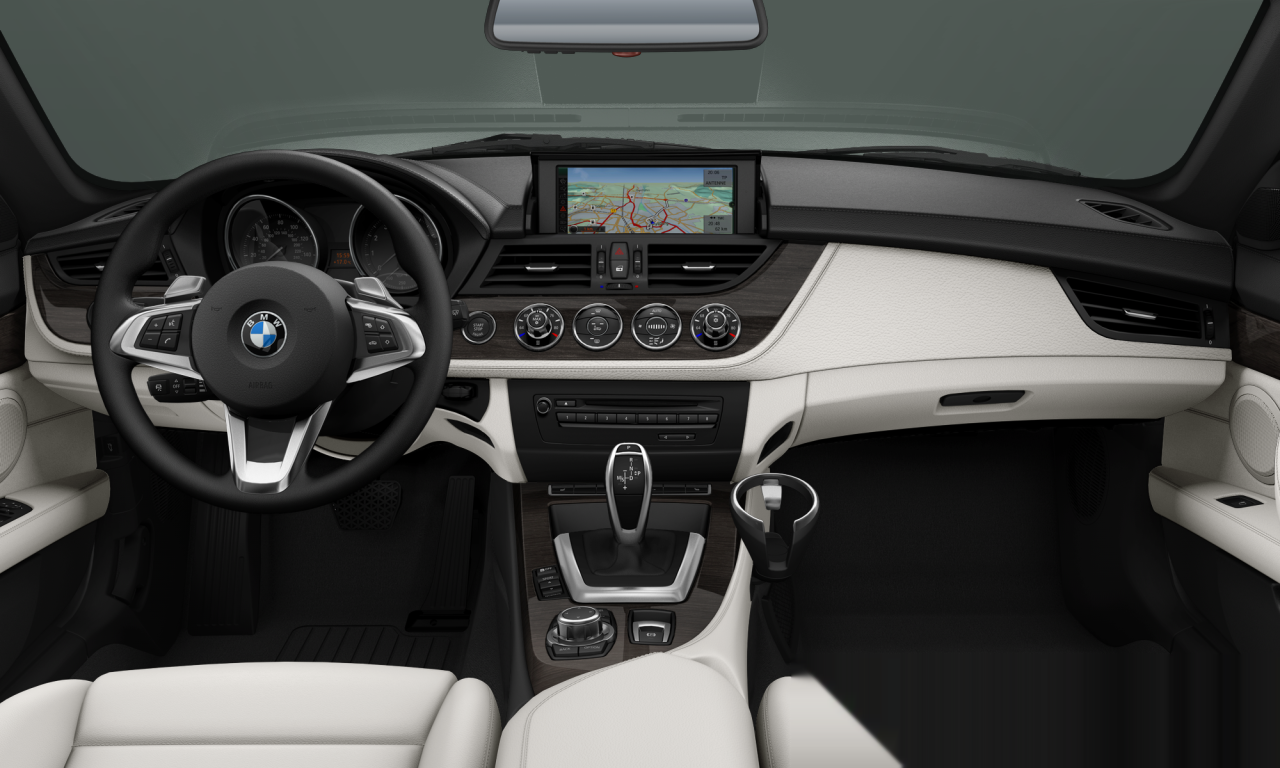 Interior of BMW Z4 sDrive35i (E89), VIN WBALM7C54BE382523