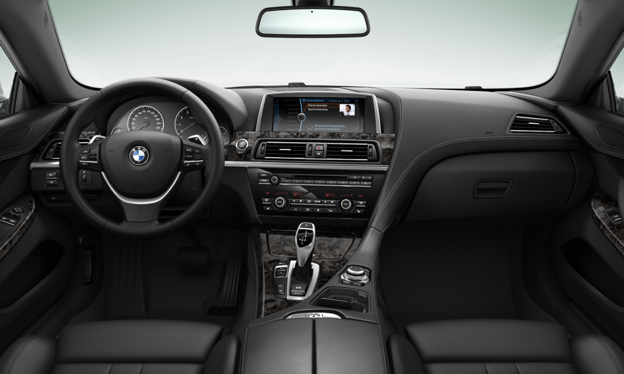 Interior of 2011 BMW 640i (F13), VIN WBALW31040C540197