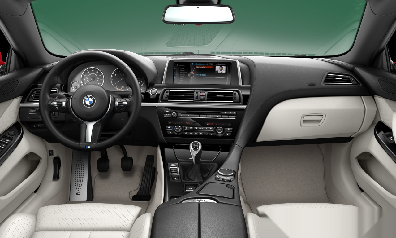 Interior of BMW 640i (F12), VIN WBALW7C51DDX58663
